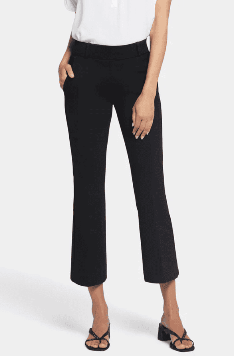 Woman wearing pull on crop nydj pants