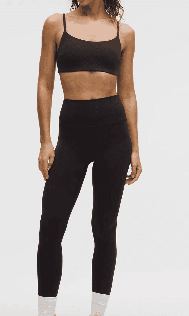 woman wearing lululemon wunder train leggings