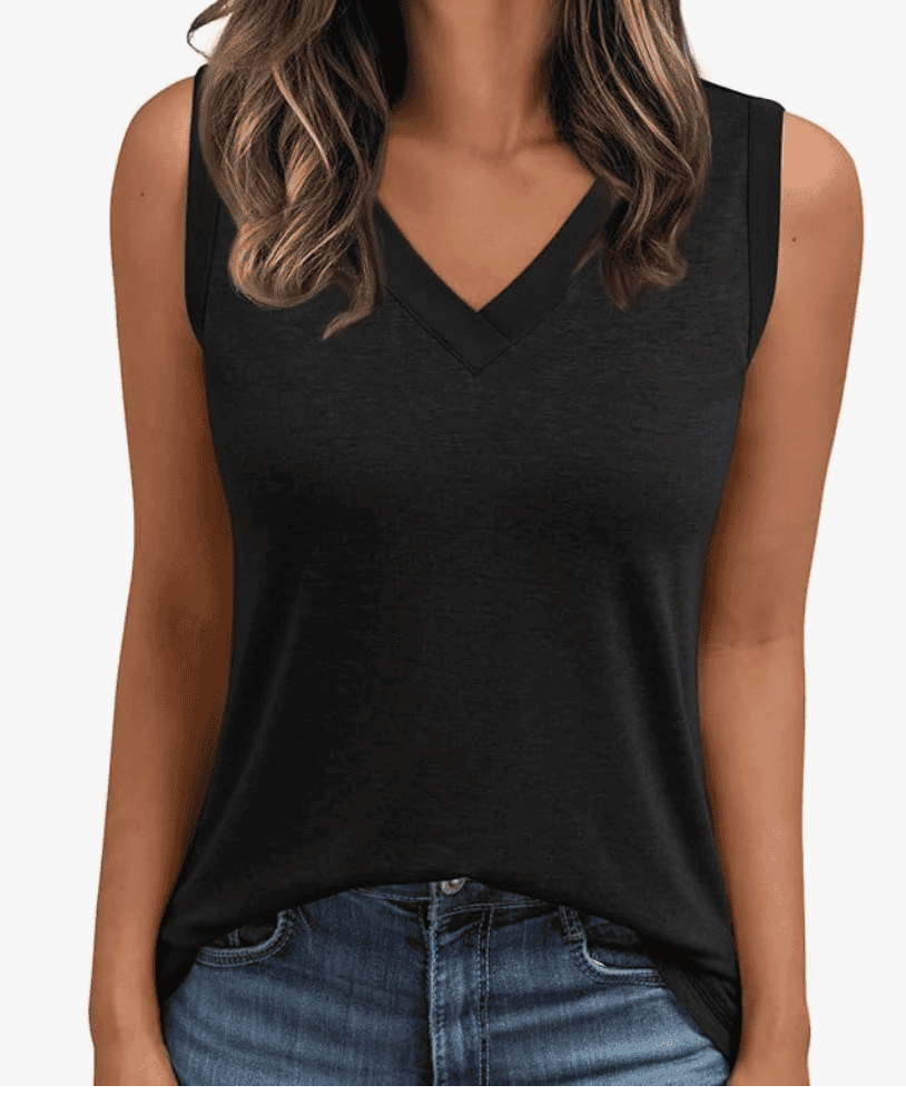 what to wear with linen pants a woman wearing a black tank top