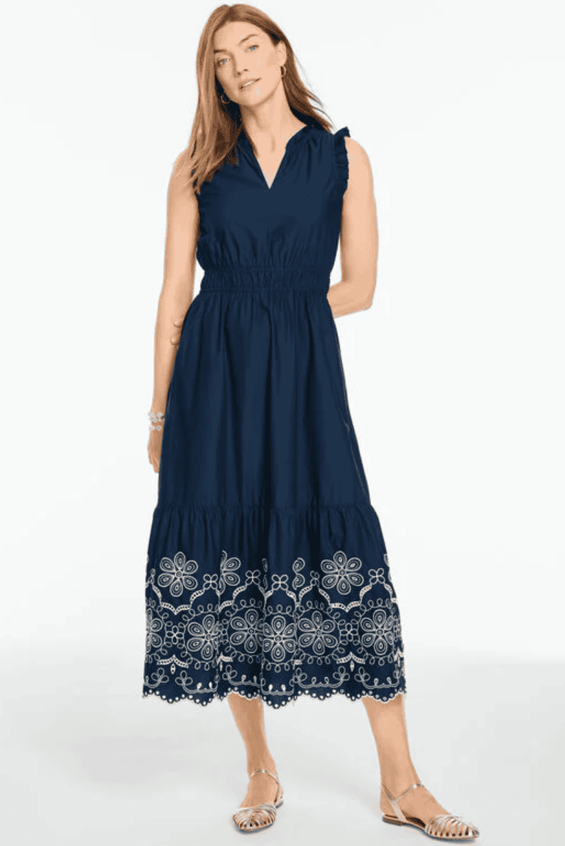 blue eyelet dress from talbots