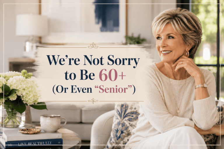 We’re Not Sorry to Be 60+ (Or Even “Senior”)