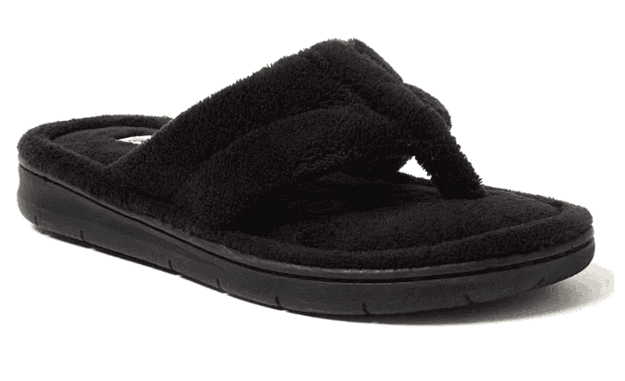 dearfoams terry thong flip flop