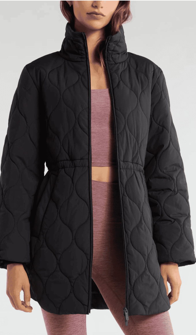 Zella Skyline Longline Quilted Jacket