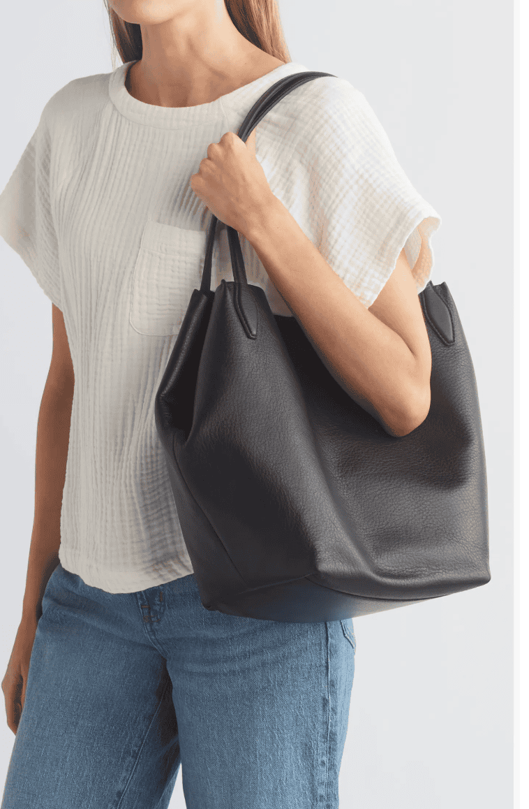 Madewell black shopper tote leather