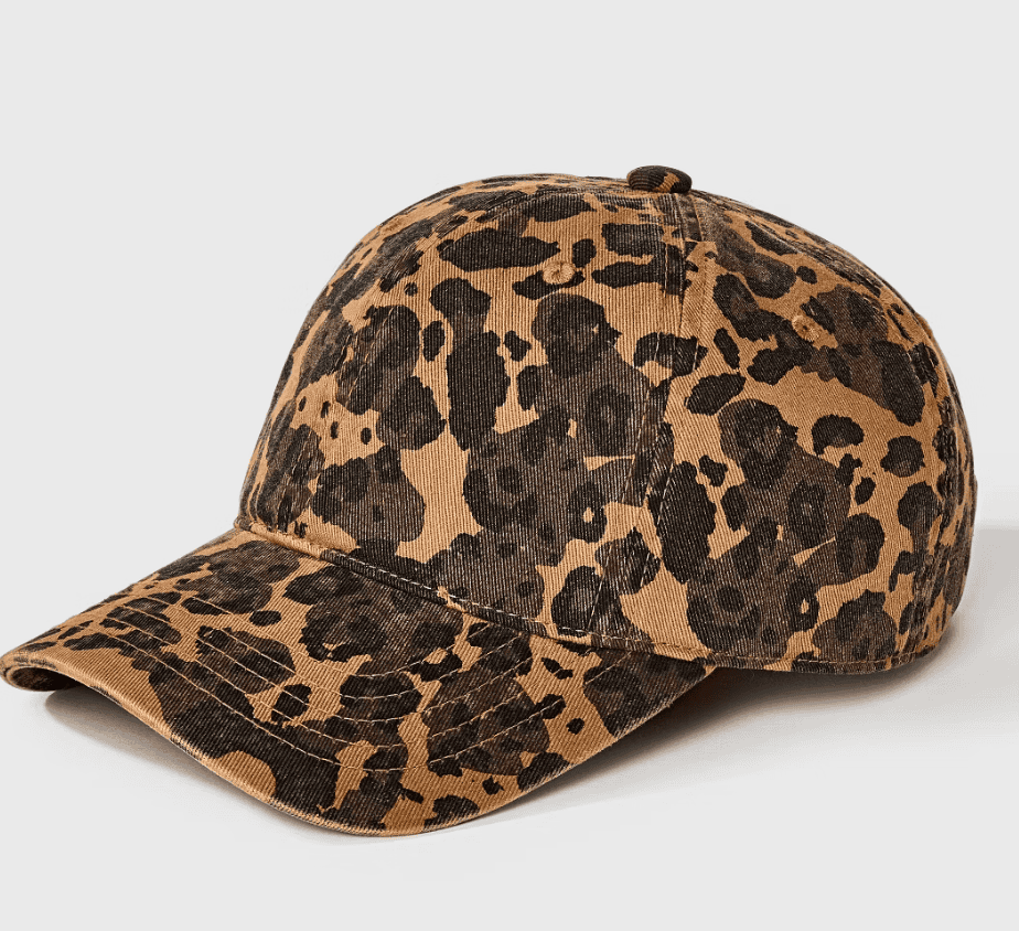 Target Cotton Twill Leopard Print Baseball Hat