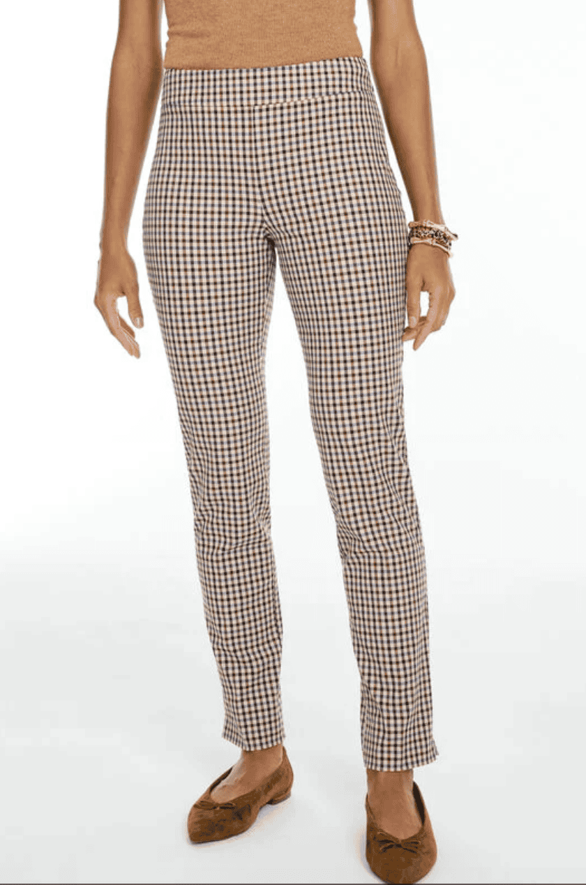 Talbots Chatham Cotton Bi-Stretch Ankle Pants Chelsea Plaid