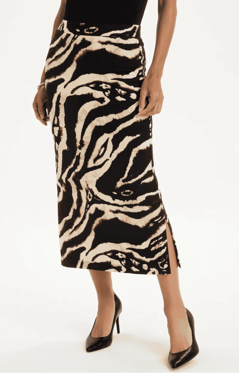 Chico's Travelers Safari Midi Skirt