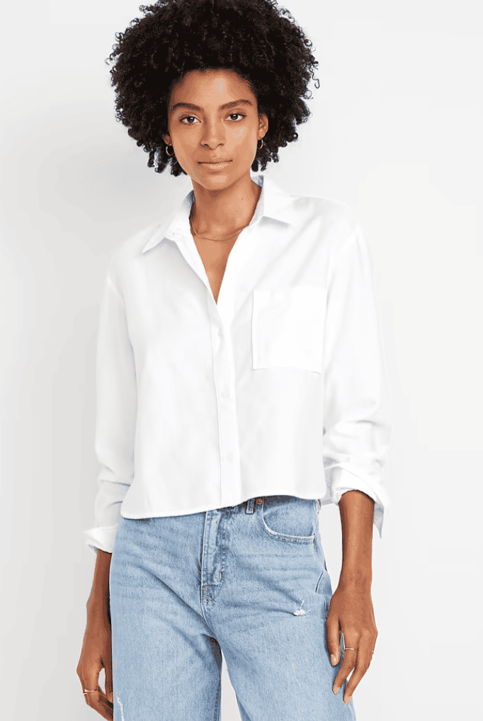 Cropped Oxford Shirt