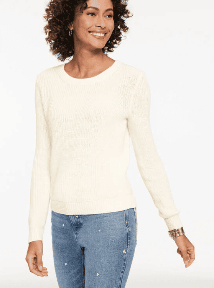Shaker Stitch Sweater