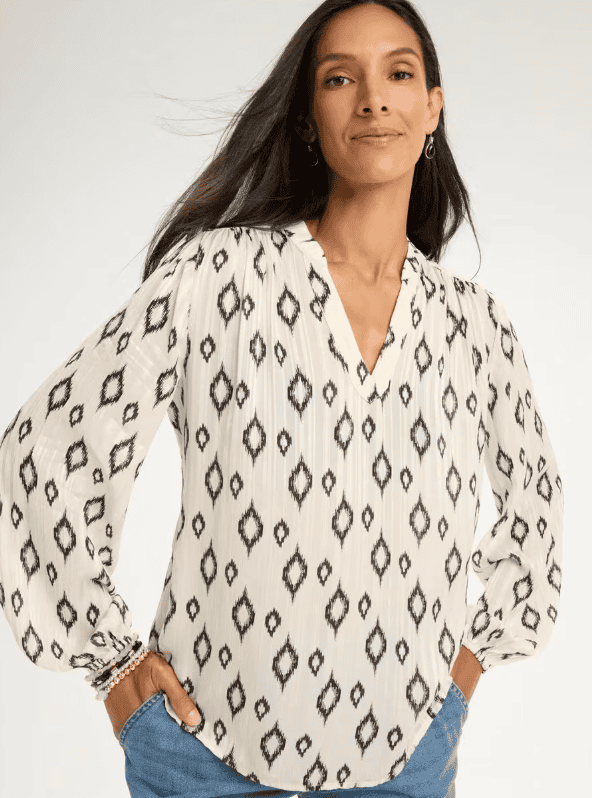 Diamond Print Blouse