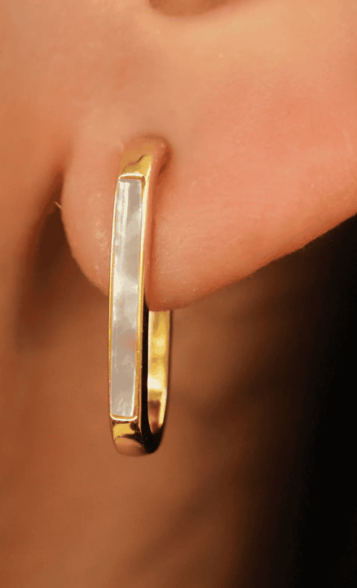 Mother-of-Pearl Hoops