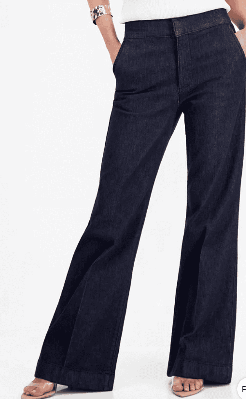 Macy's Women's Wide Leg Flare Trouser Jeans