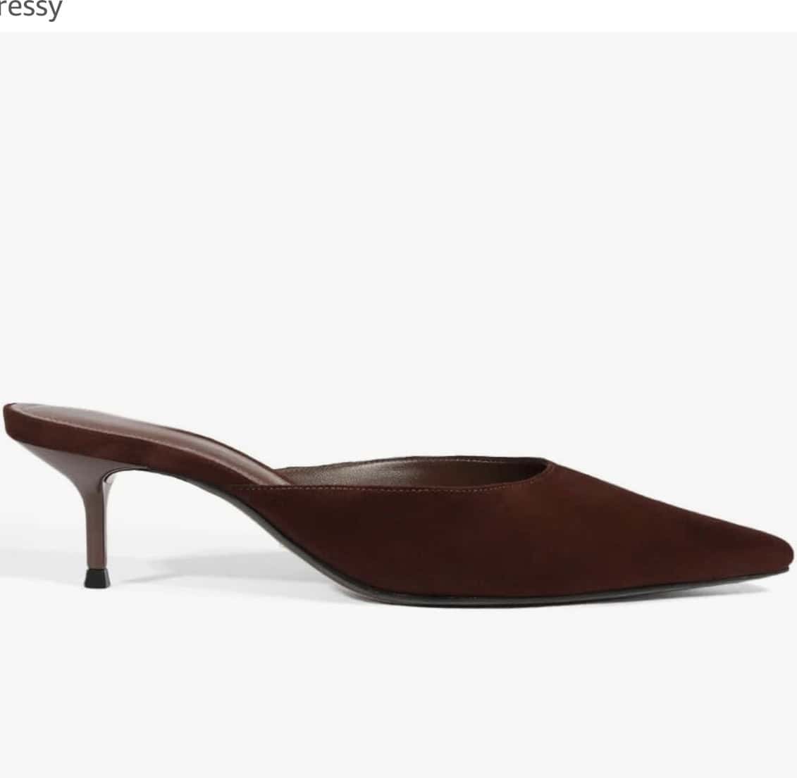 ZodyBoer Brown Suede Kitten Heels