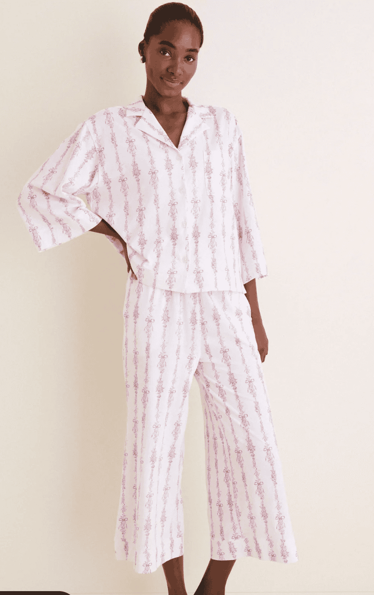 Tuckernuck Pink Mayfair Toile Pima Olivia Wide Leg