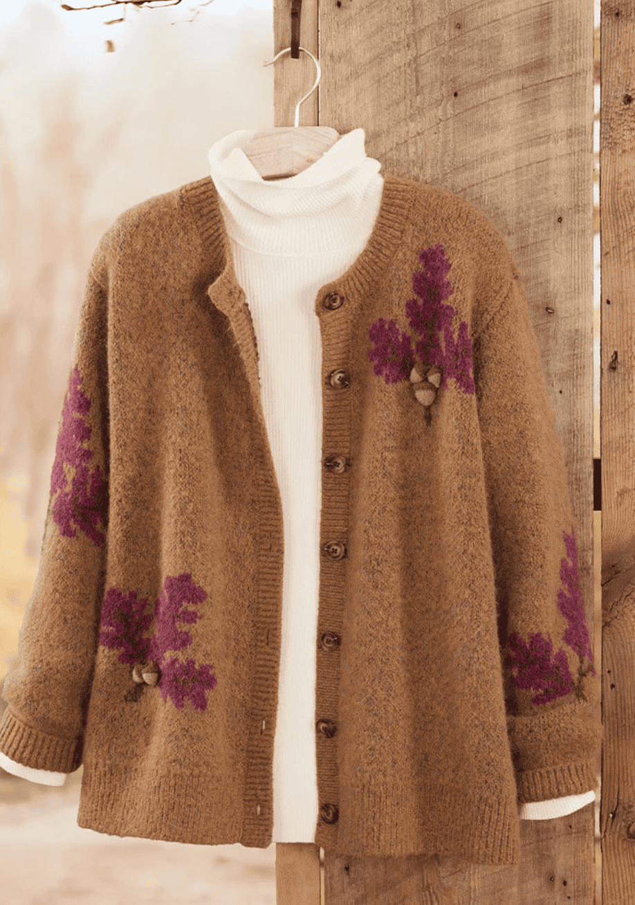 Coldwater Creek Autumn Oakleaf Cardigan
