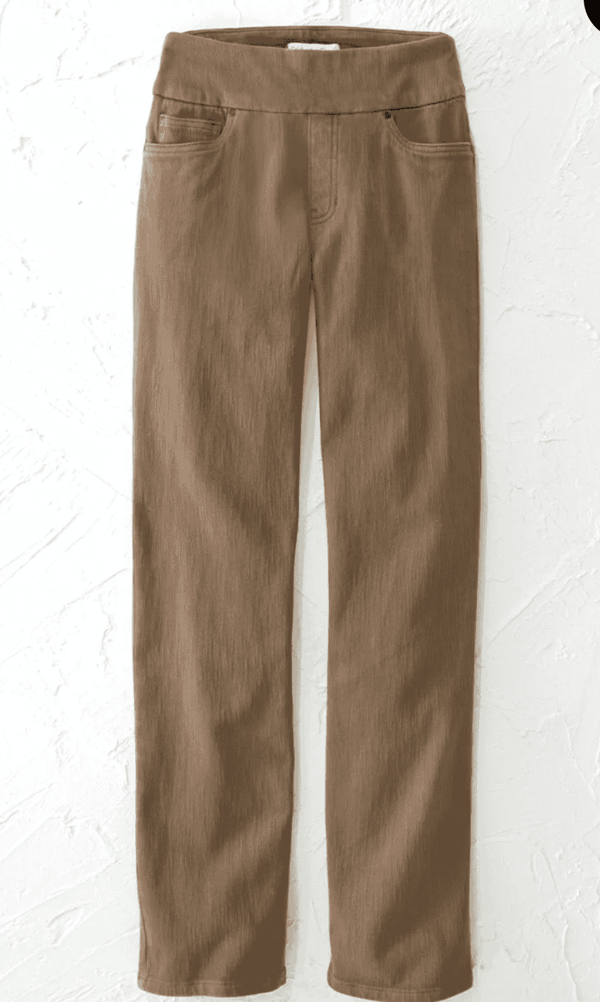 Coldwater Creek Knit Denim Mid Rise Straight-Leg Jeans