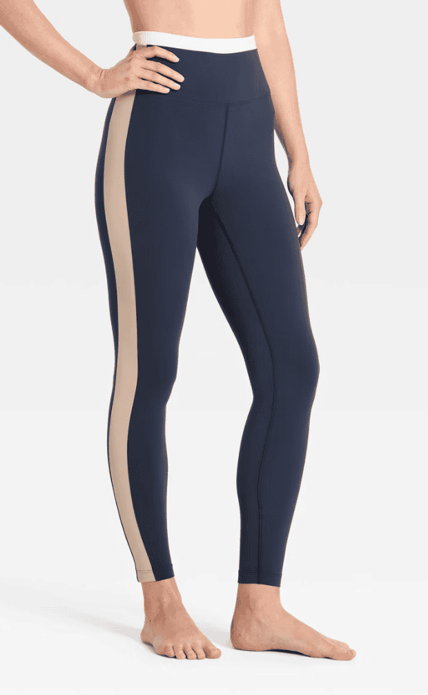 Target Women's Everyday Soft Ultra High-Rise Ribbed Colorblock 7/8 Leggings