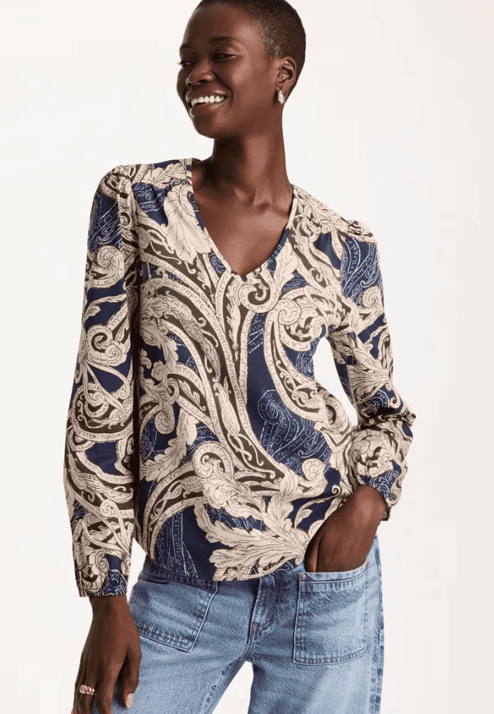 Jersey Knit Poplin-Sleeved Top