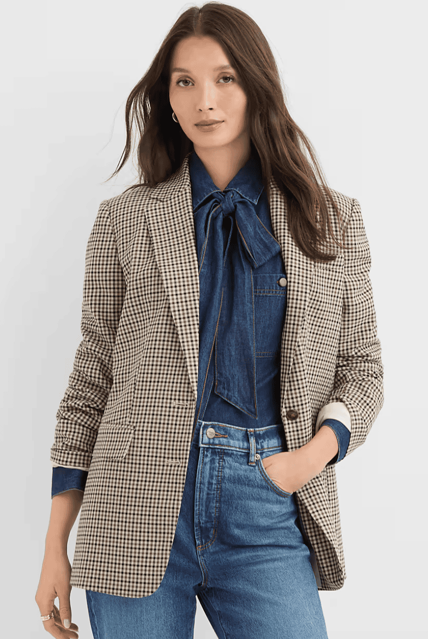 Plaid Oversized Blazer