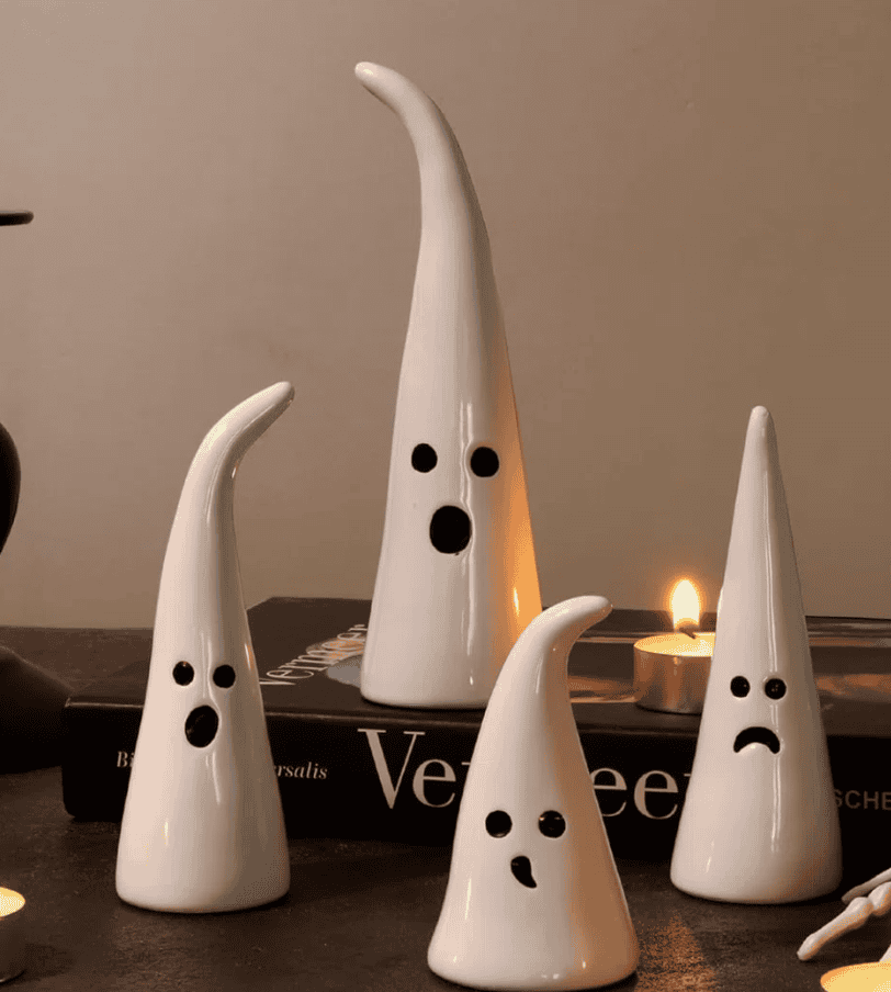 Ceramic Ghost Figurines
