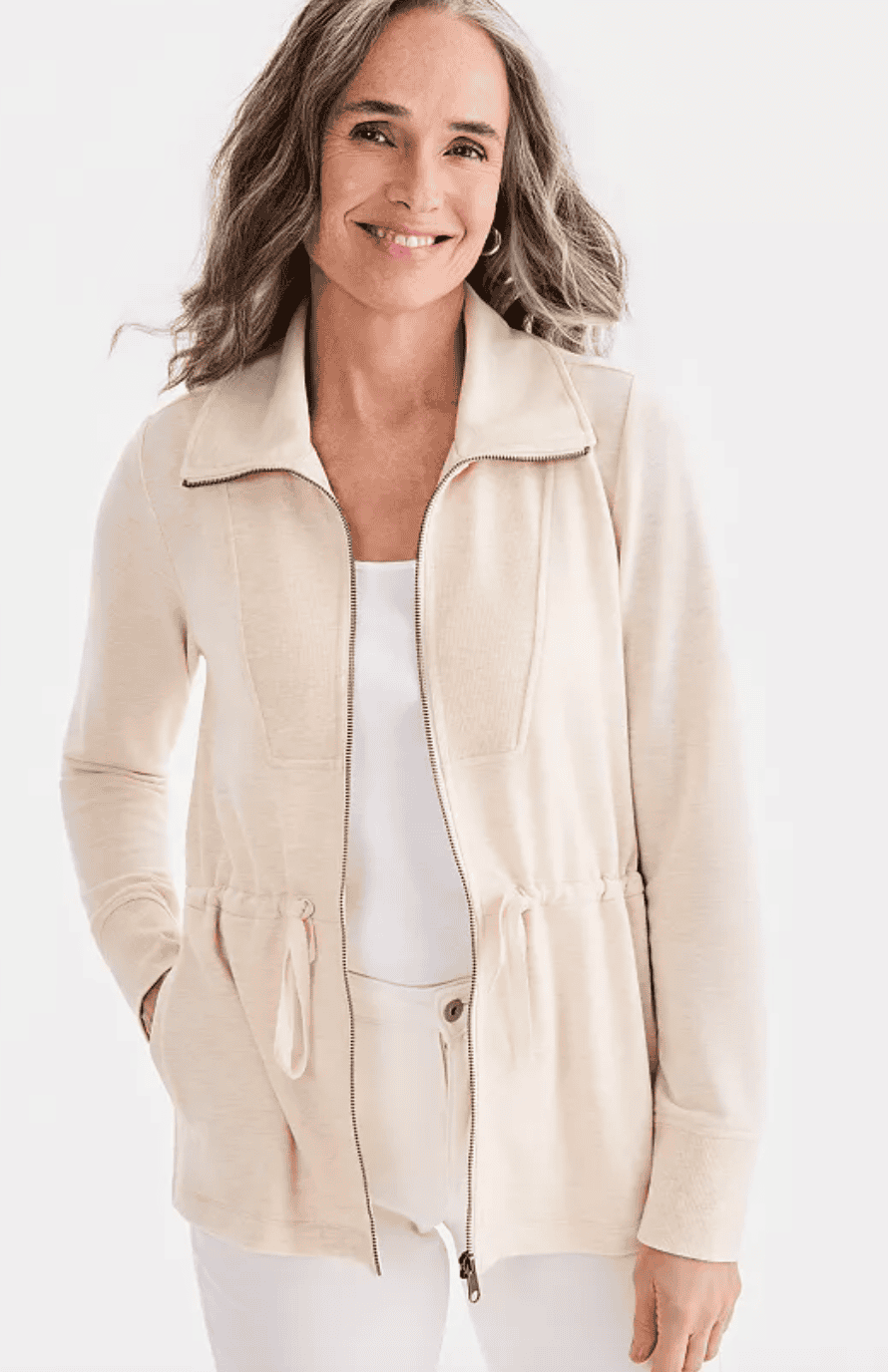 LuxLounge French Terry Zip Jacket