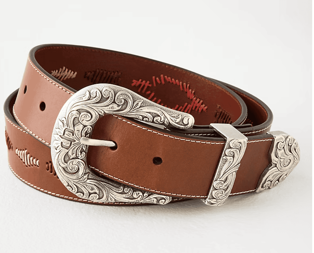 tommy bahama embroidered leather belt