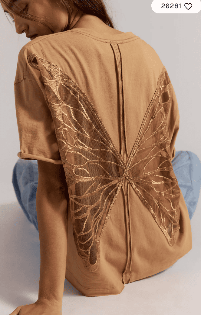 Free People Tricia Fix Butterfly Tee