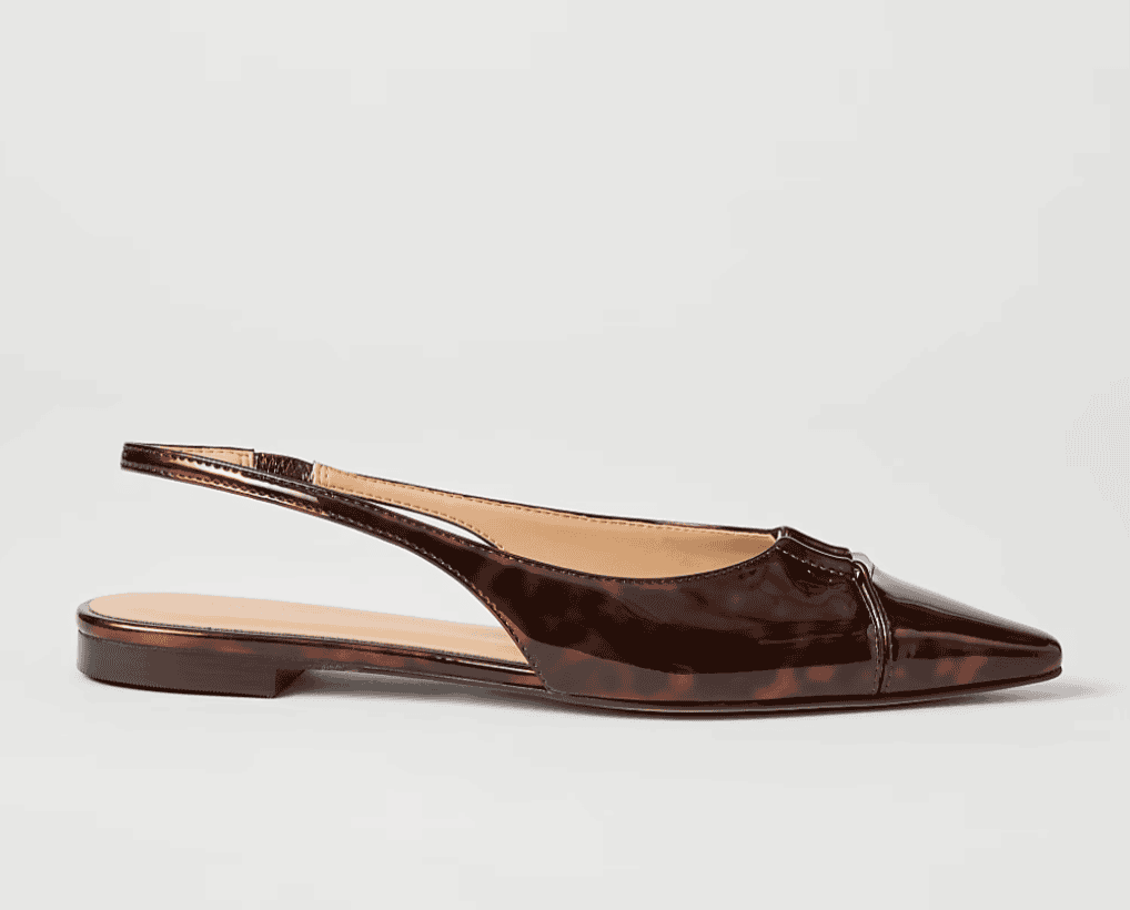 Hardware Cutout Slingback Flat