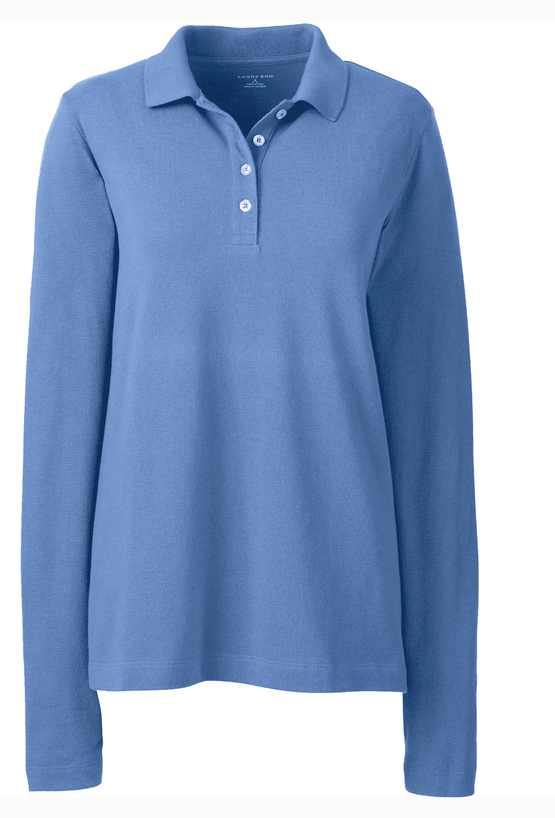 Women's Regular Long Sleeve Mesh Polo