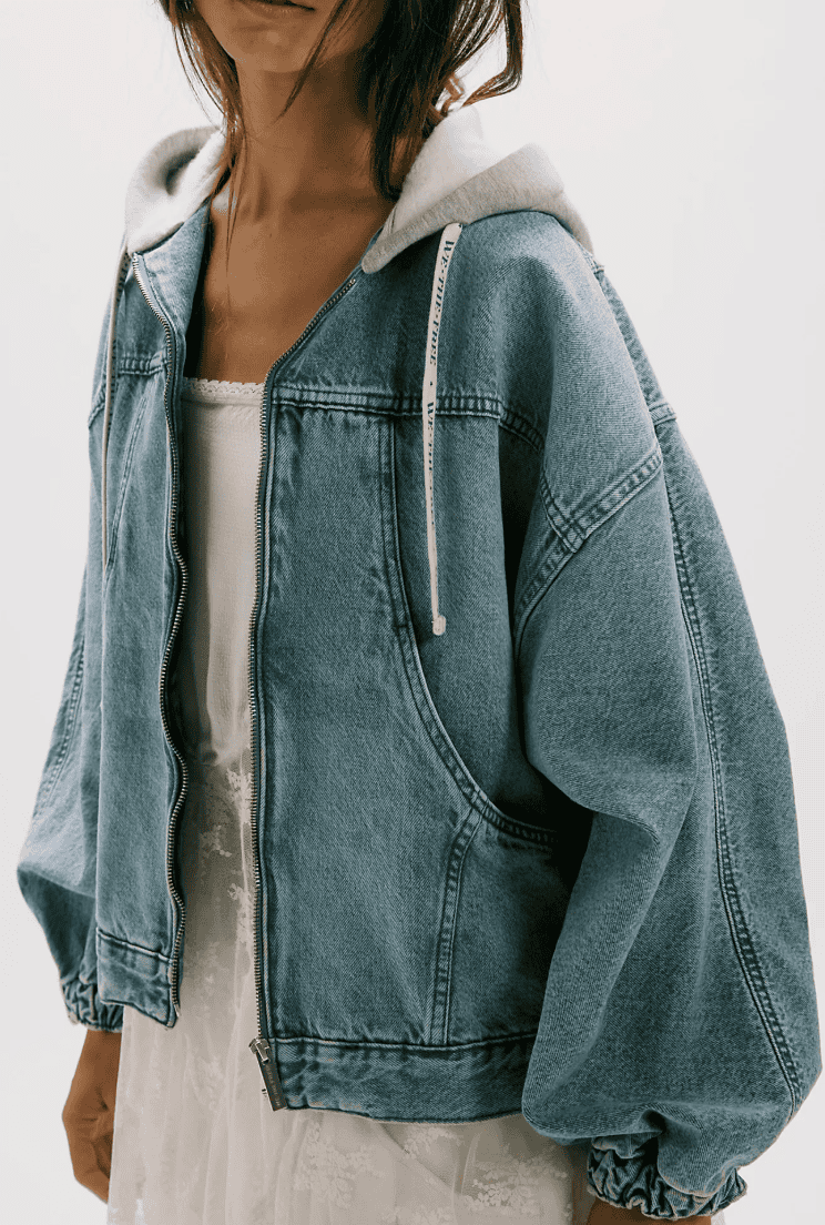 We The Free Iggy Hooded Denim Jacket