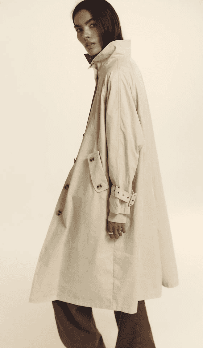 Free People Wahed Funnel Neck Trench