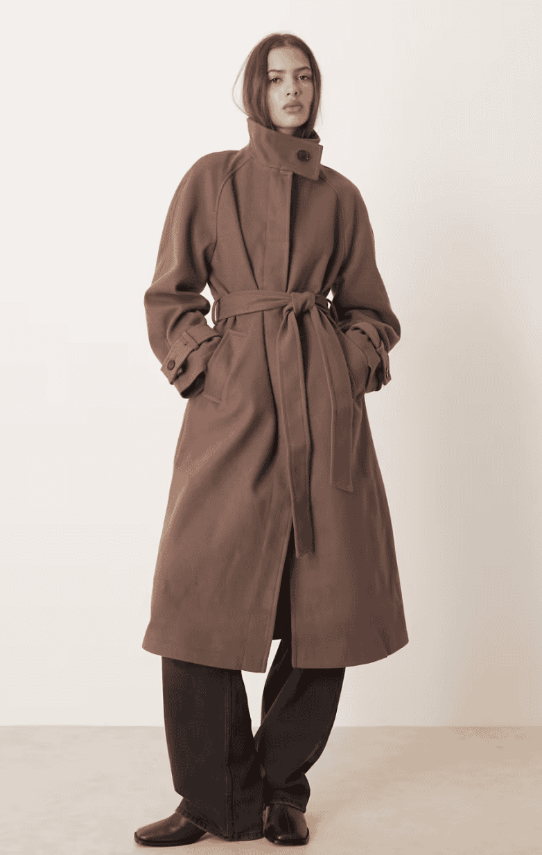 ASOS Funnel Neck Formal Trench Coat