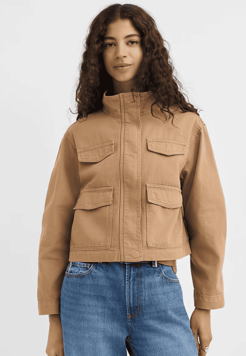loft funnel neck cargo jacket