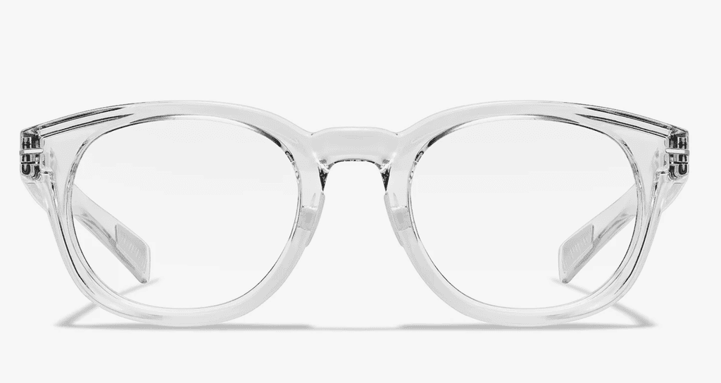clear frame glasses