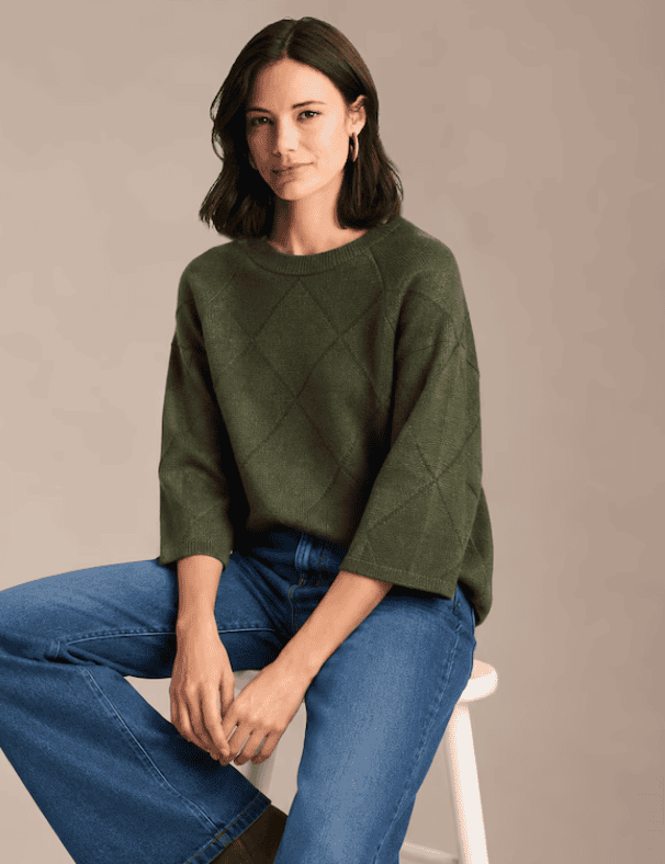 diamond textured sweater from JJill