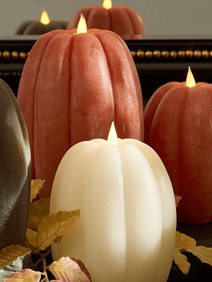 Pottery Barn Flameless Pumpkin Candle $49