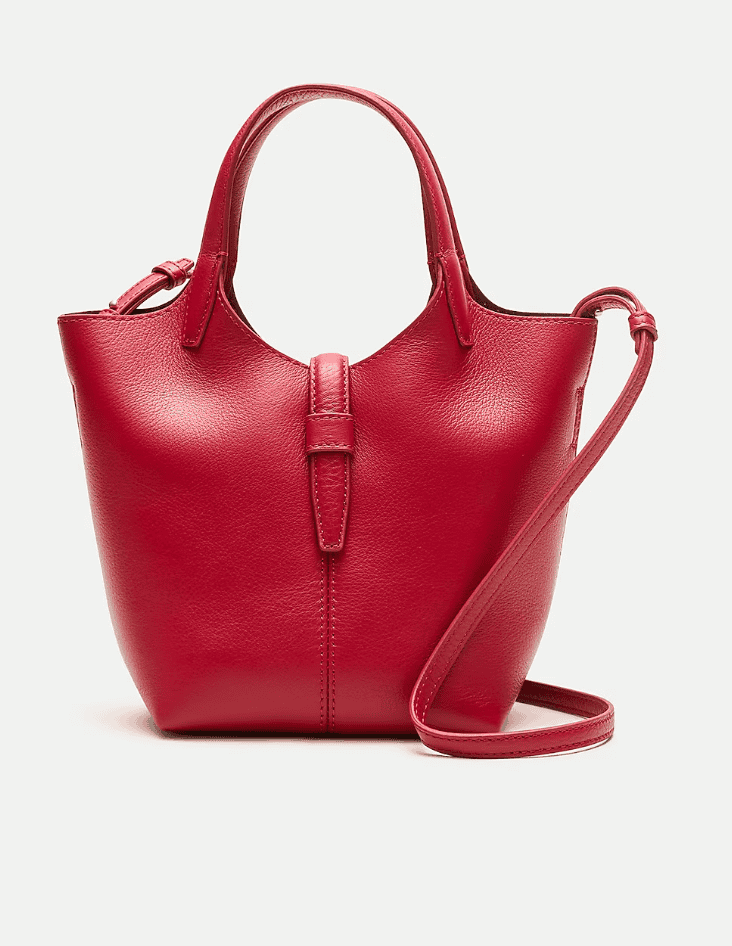 J.Crew Yorke Bag in Leather, Ruby Varnish