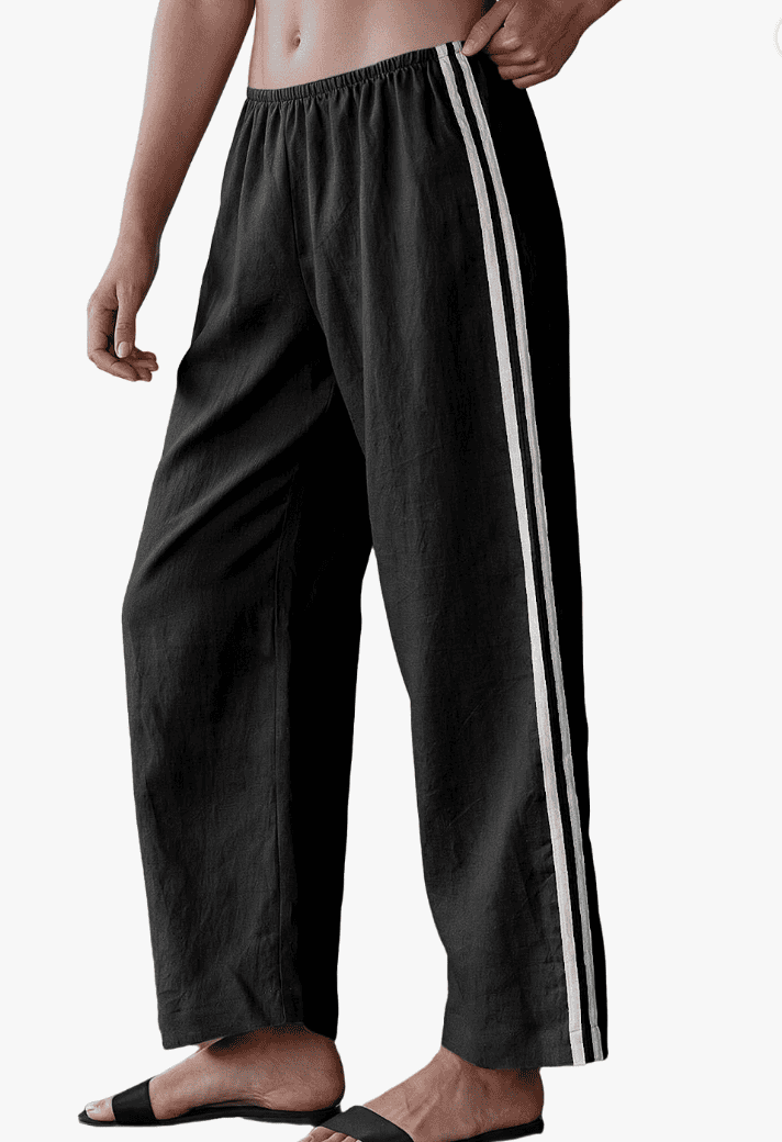 Songling Cropped Striped Linen Pants