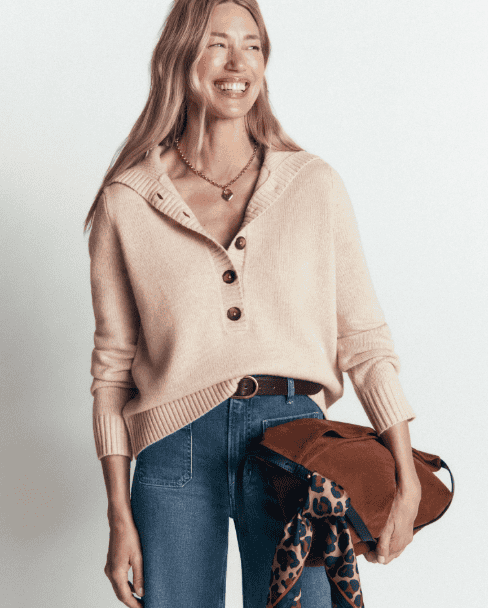 J.McLaughlin Pink/Tan Marceline Cardigan