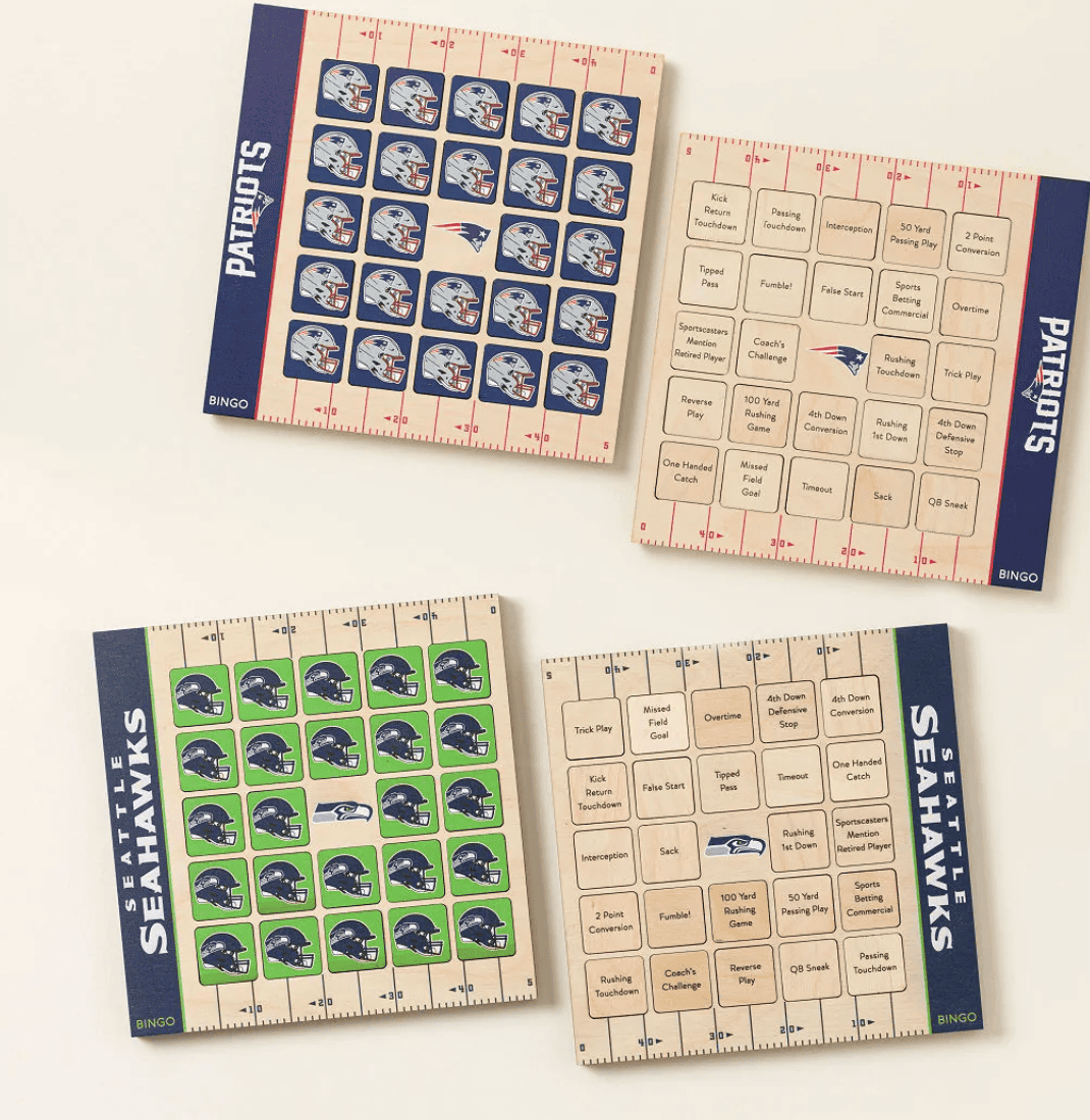 Uncommon Goods NFL Game Day Bingo Set of 2