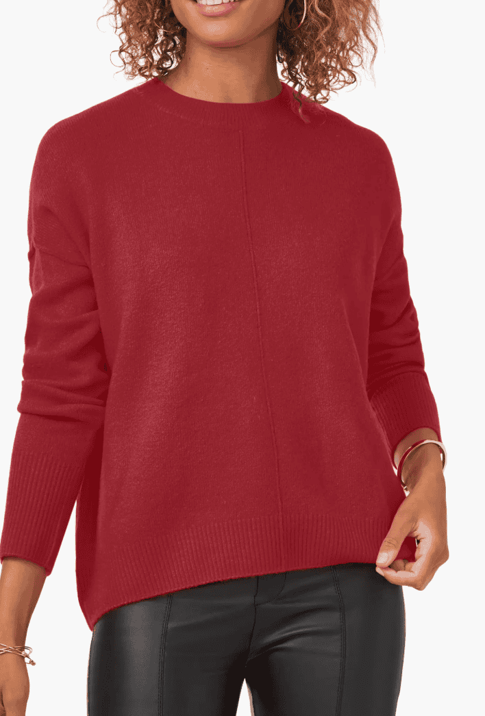 Exposed Seam Crewneck Sweater