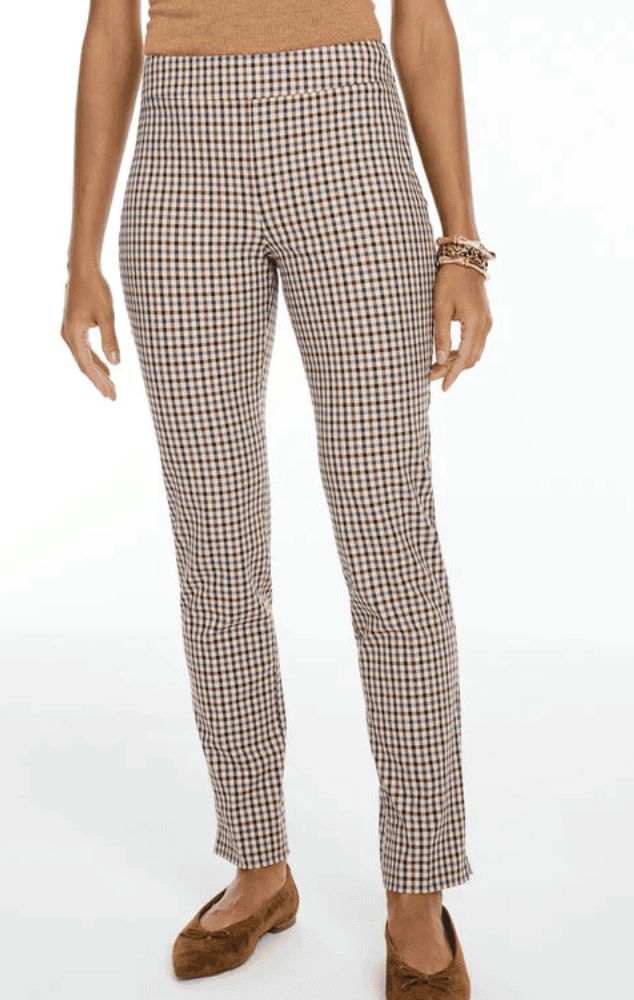 Talbots Chatham Cotton Bi-Stretch Slim Ankle Pants - Chelsea Plaid