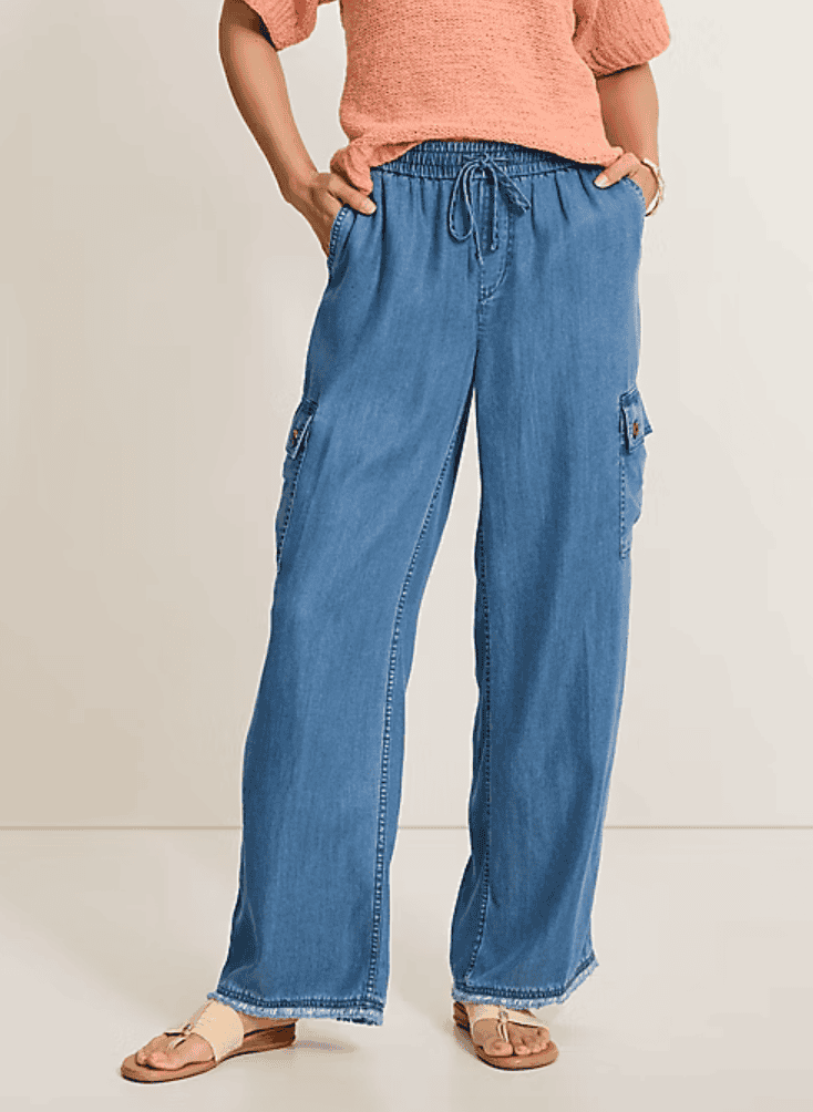 Tommy Bahama Chambray O'Lei Linen-Blend Cargo Pants