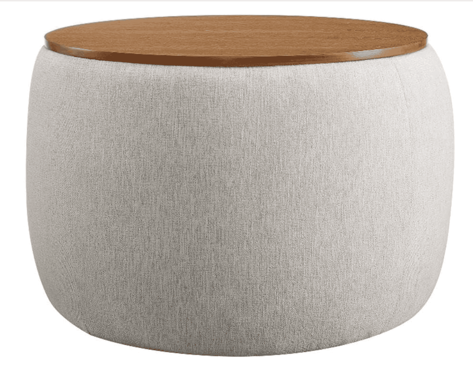 Modway Perla 26 Inch Round Storage Ottoman with Tray Lid