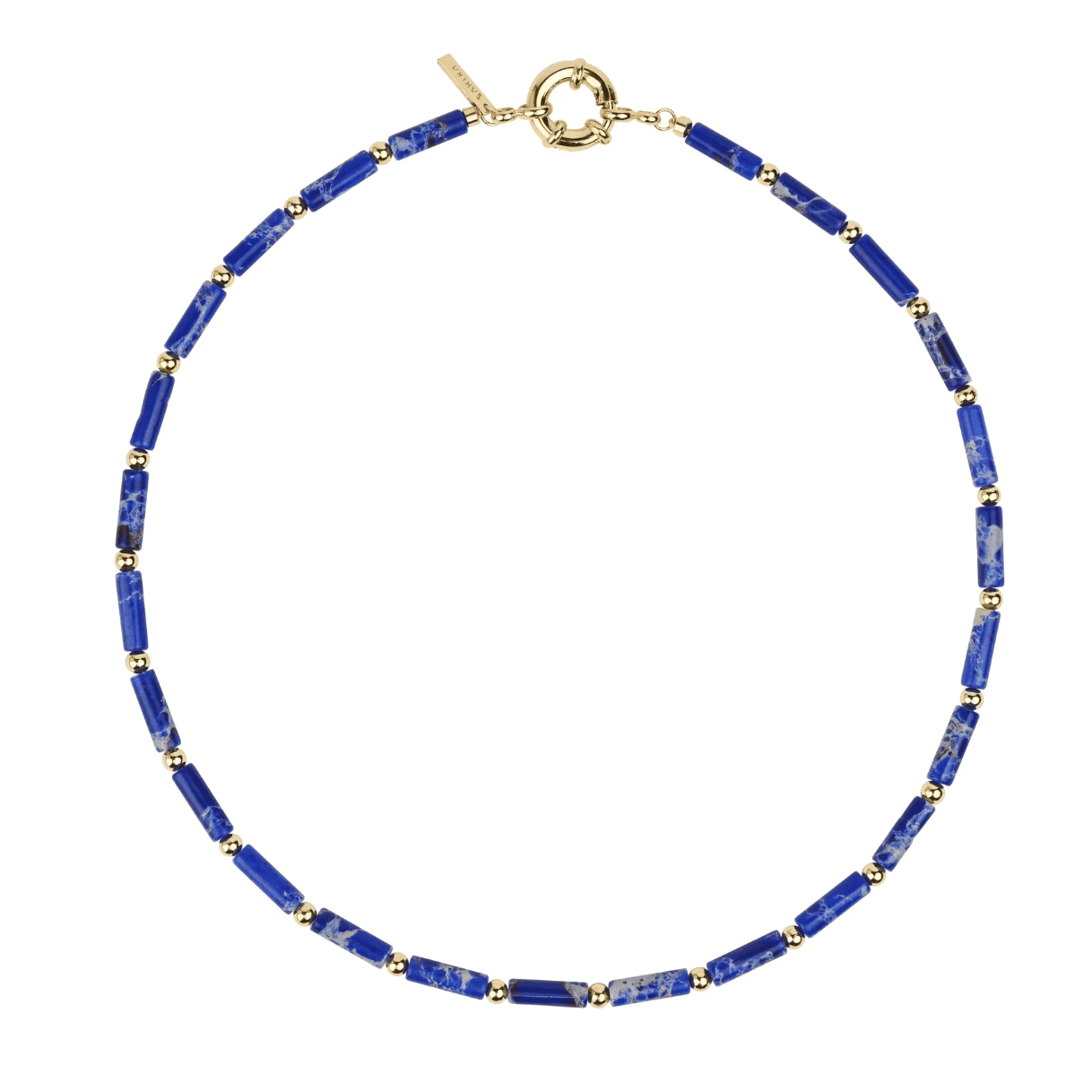 Sahira Jewelry Design Lapis Toggle Necklace