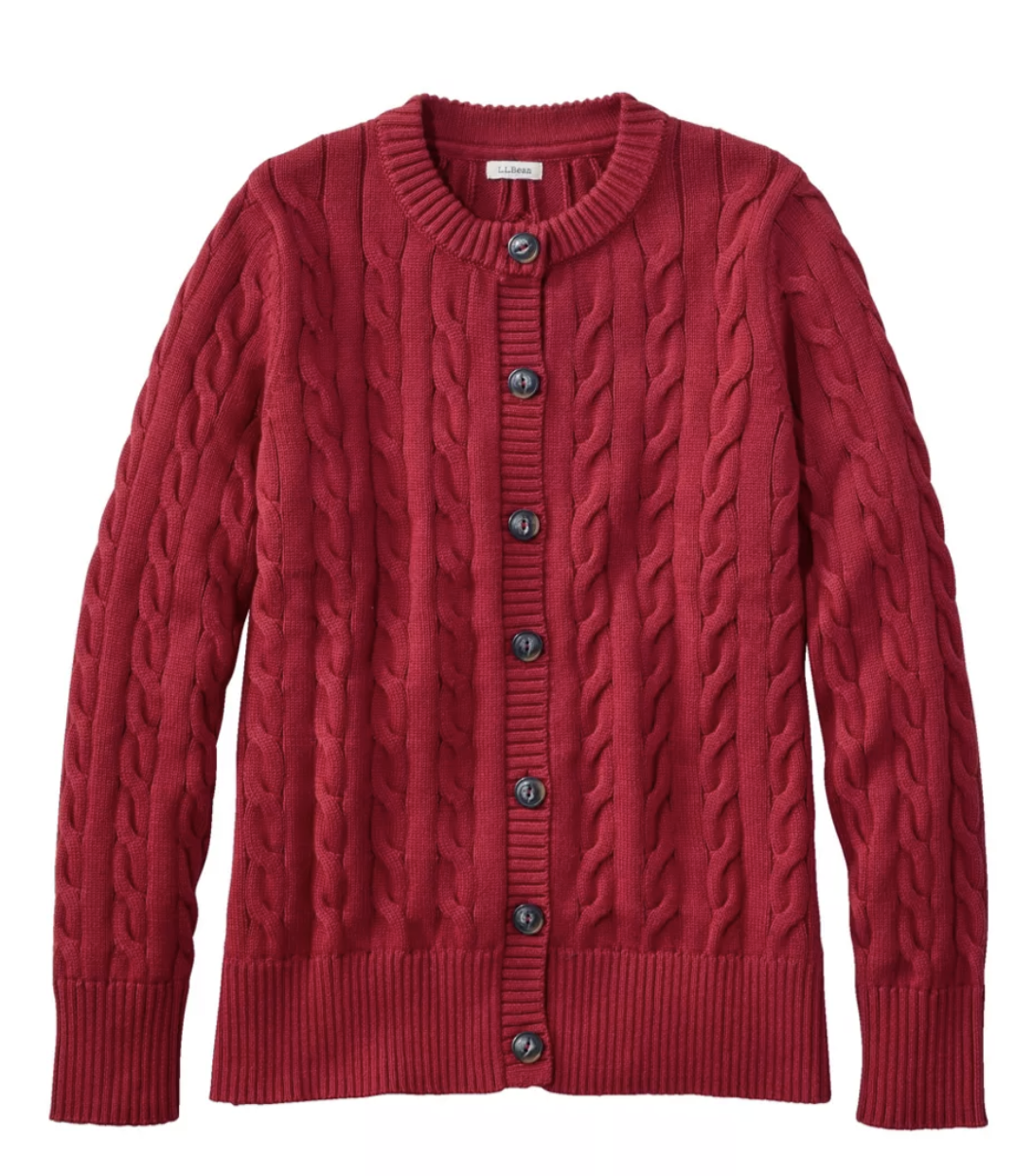 cable knit cardigan from LL Bean