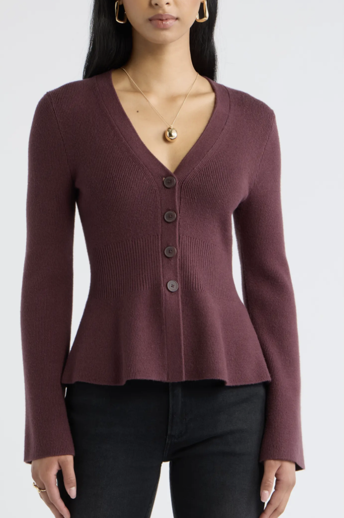 softluxe ribbed waist cardigan