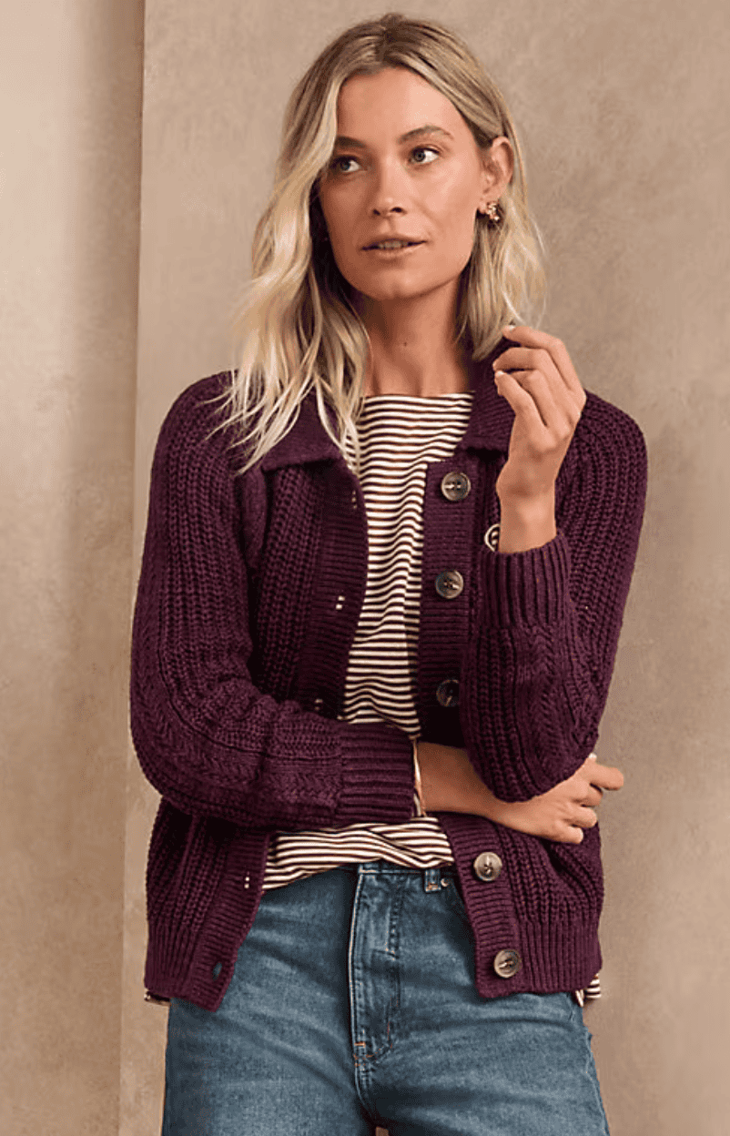 Maren Linen & Organic cardigan from garnet hill