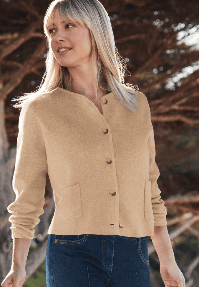 Lands' End women's fine gauge milano blazer sweater