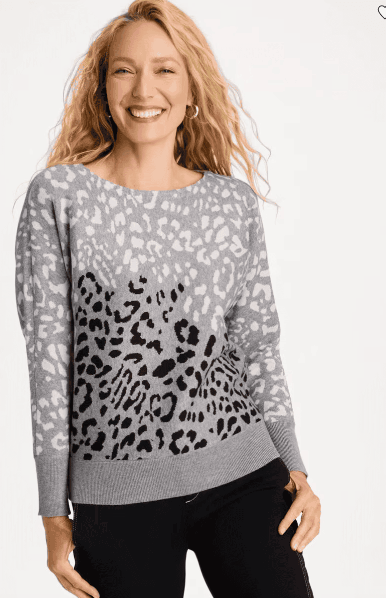 Jacquard Animal Pullover Sweater